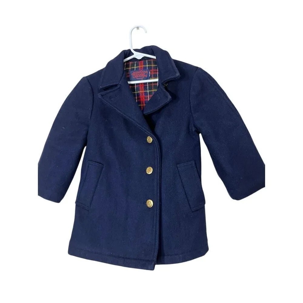 Vintage Jonathan Strong Wool Blend Navy‎ Coat